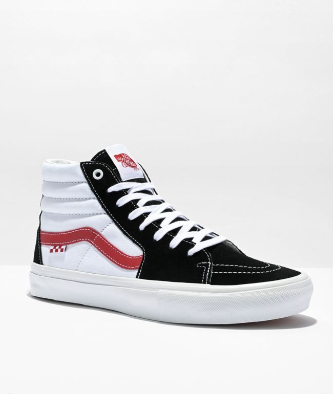 Vans Sk8-Hi Athletic Black & Red Skate Shoes