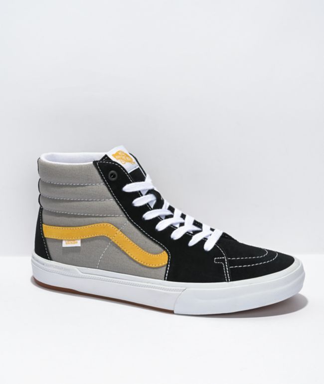 Vans Sk8-Hi BMX Black, Grey, & Gold Shoes