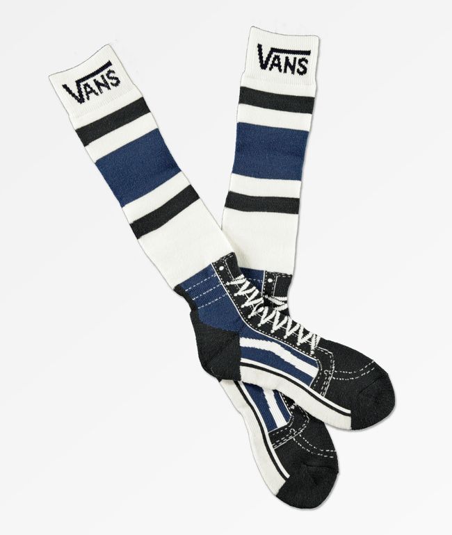 Vans Sk8-Hi Blue & White Acrylic Snowboard Socks Zumiez