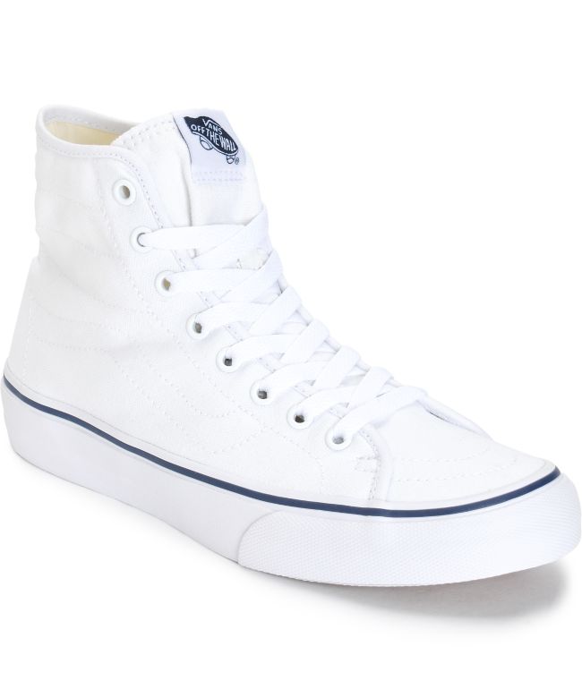 Vans Sk8-Hi Decon White Canvas Shoes 
