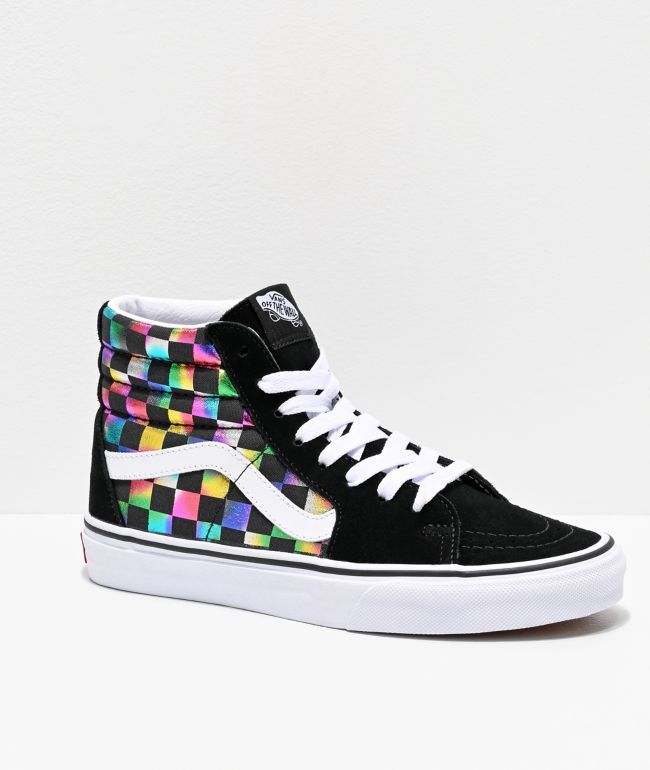 rainbow high tops vans