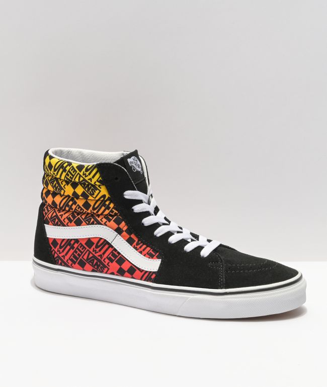 Vans high tops fire cheap