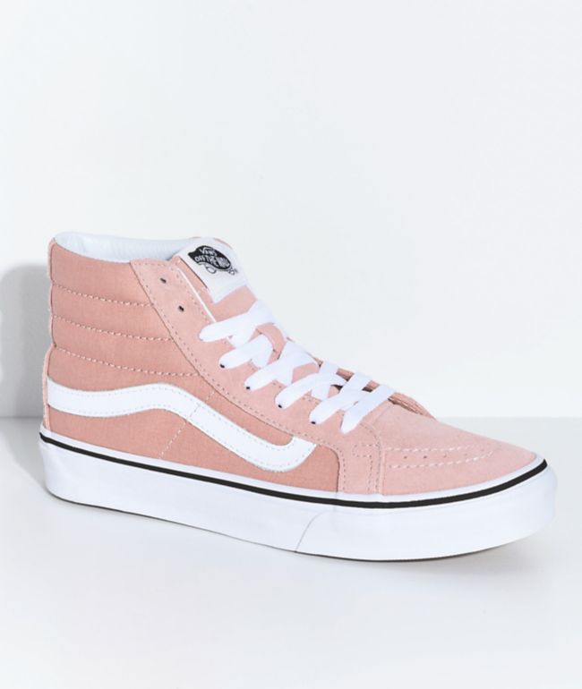 Vans Sk8-Hi Mahogany Rose zapatos de skate en rosa y blanco | Zumiez