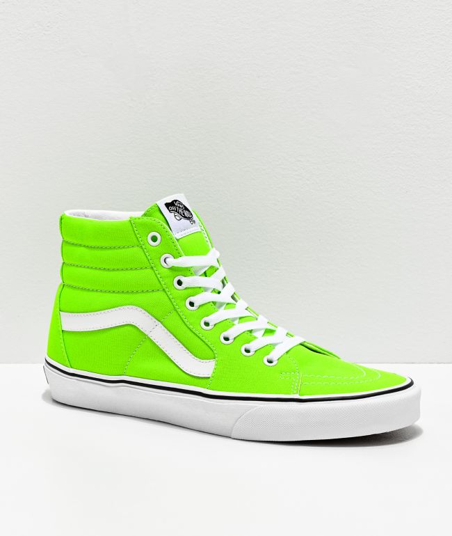 Vans Sk8-Hi Neon Gecko Green \u0026 White 