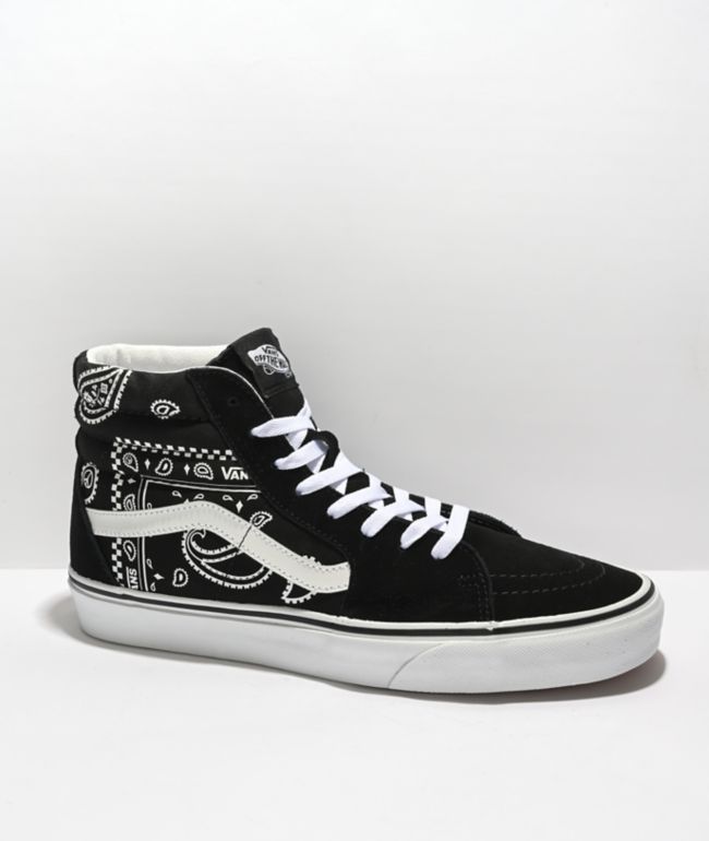 Vans Sk8-Hi Peace & Paisley Black Skate Shoes