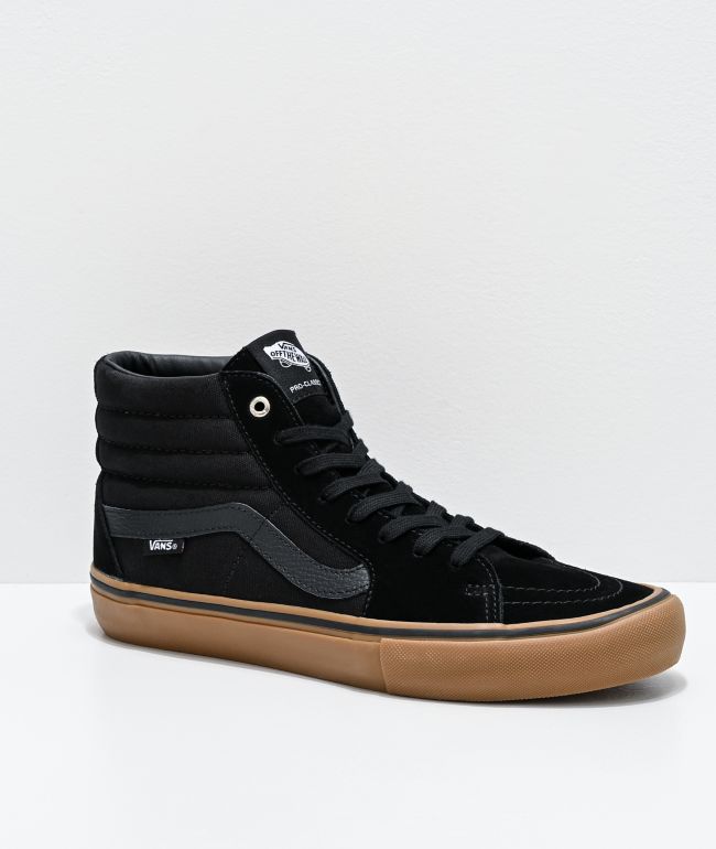 Vans Sk8-Hi Pro Black \u0026 Gum Skate Shoes 