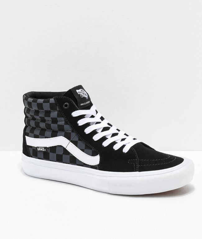 vans sk8 hi pro black white