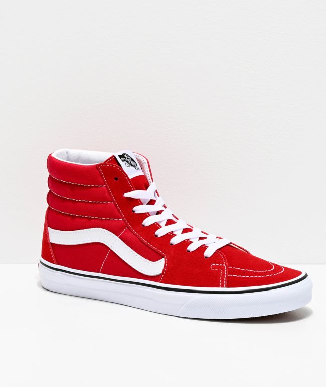 Vans Sk8-Hi Racing Red Skate Shoes | Zumiez