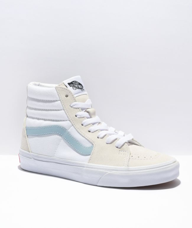Vans Sk8-Hi Sky Blue & White Skate Shoes