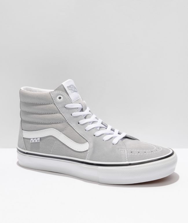 latch dominate transfer Vans Skate Sk8-Hi High Rise Grey Skate Shoes
