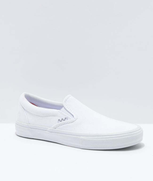 Vans Skate Slip-On White Skate Shoes