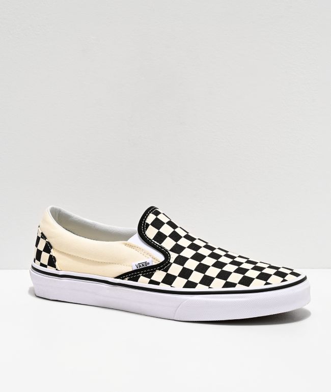 رادون Vans Slip-On Black & White Checkered Skate Shoes رادون