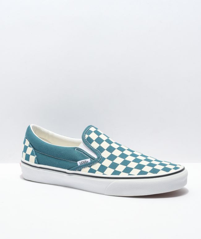 Light blue and checkered vans store