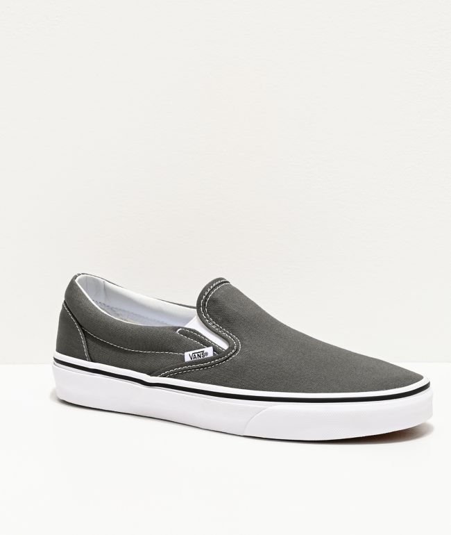 Vans Slip-On Charcoal Skate Shoes | Zumiez