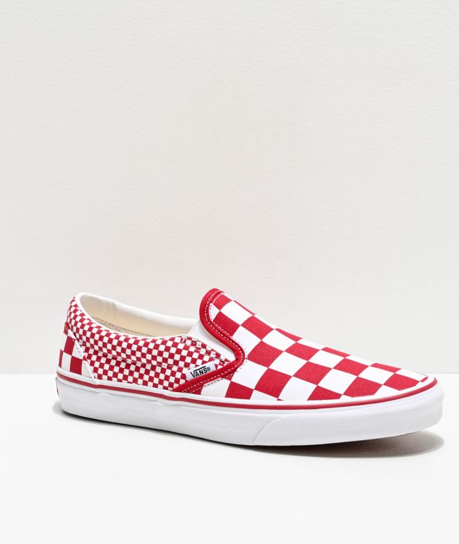 red on red checkered vans