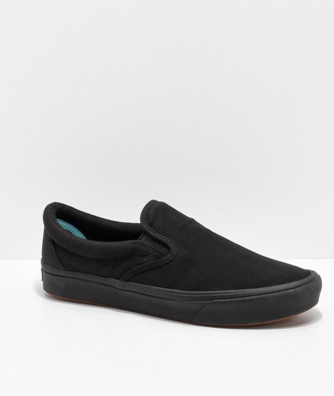 vans slip on black comfycush
