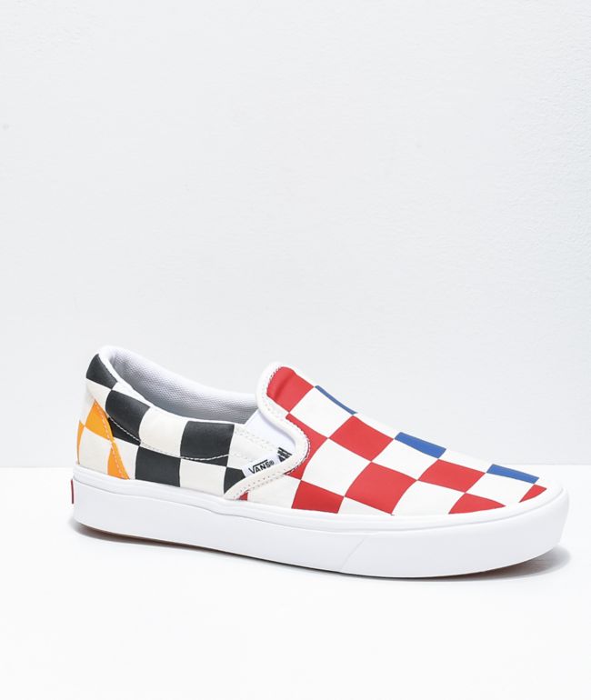 red and white checkered vans