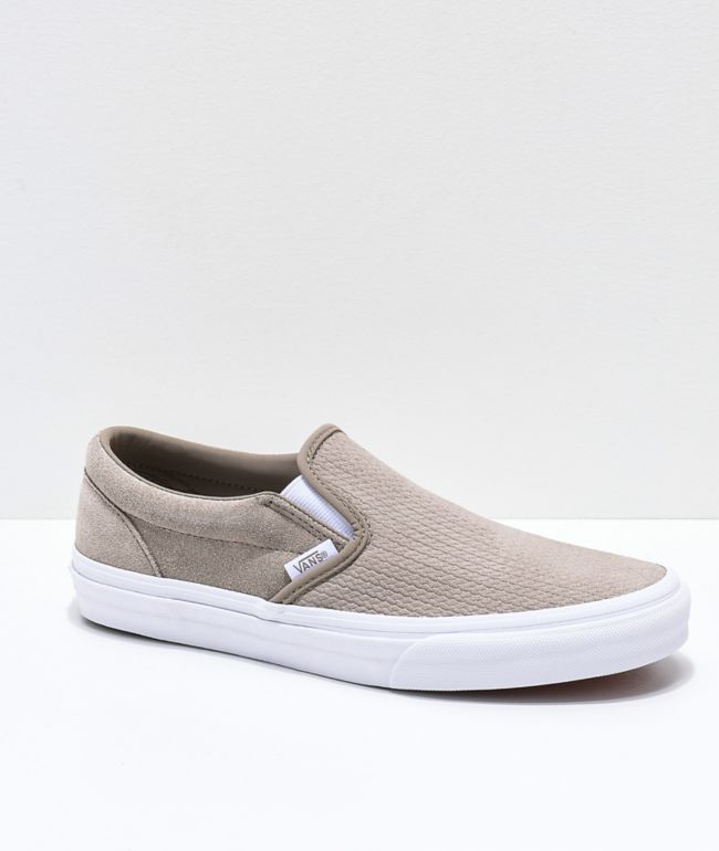 taupe slip on shoes
