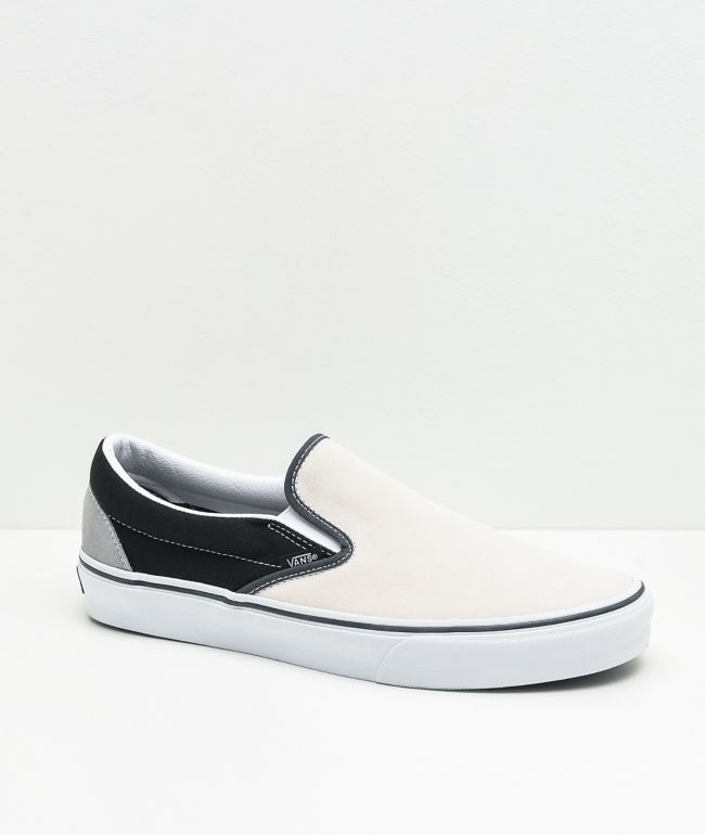 Slip-On Mix & Match Black, White & Grey Skate Shoes | Zumiez