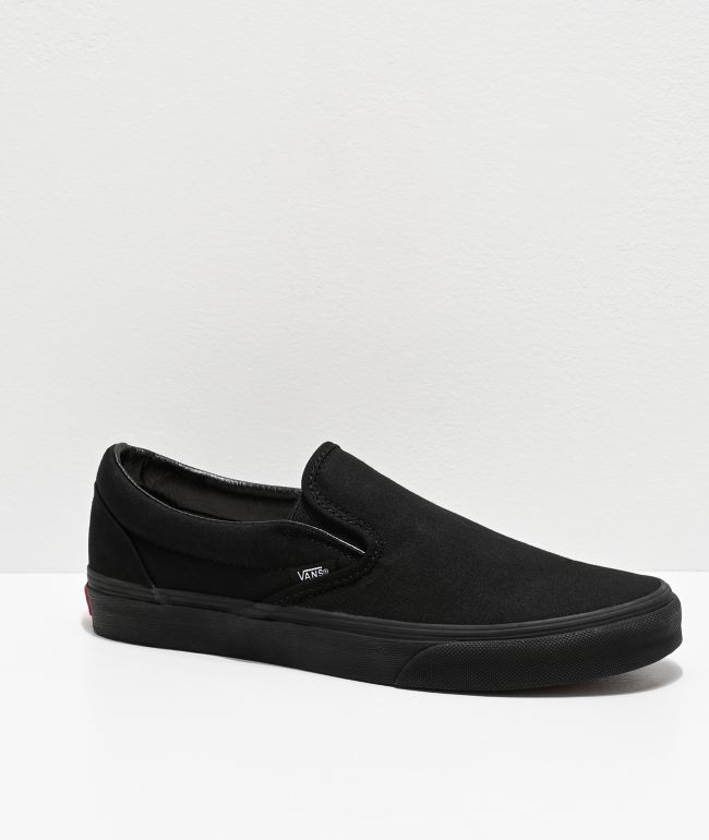 Vans Slip-On Monochromatic Black Skate Shoes