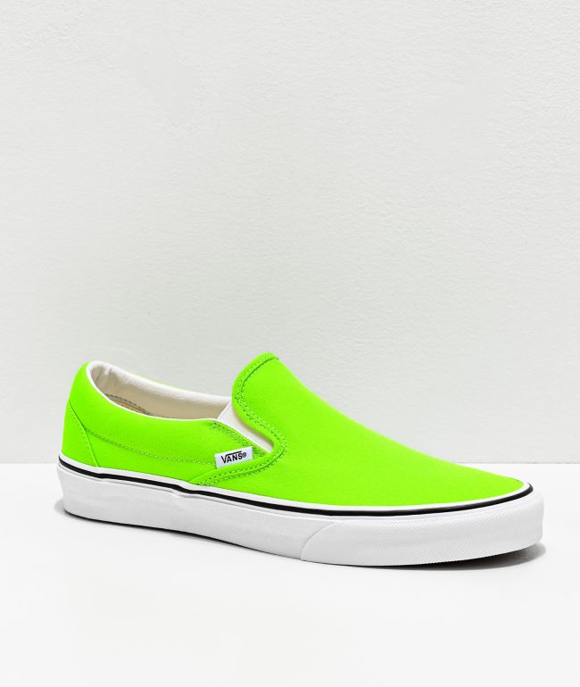 Vans Slip-On Neon Gecko Green \u0026 White 