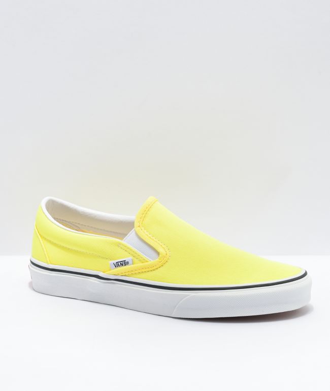 Vans Slip-On Neon Lemon Skate Shoes 