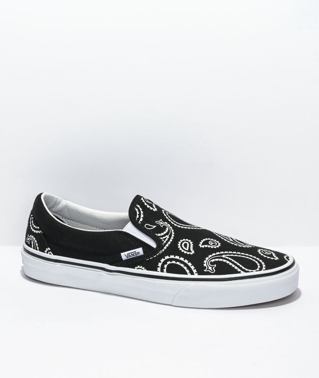 Vans Slip-On Peace Paisley Black Skate Shoes
