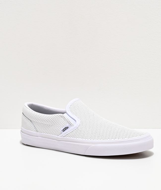 Vans Slip-On Perforated Leather White 