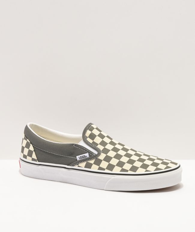 Grey discount vans checkered