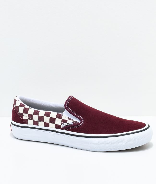 vans cuadros granates