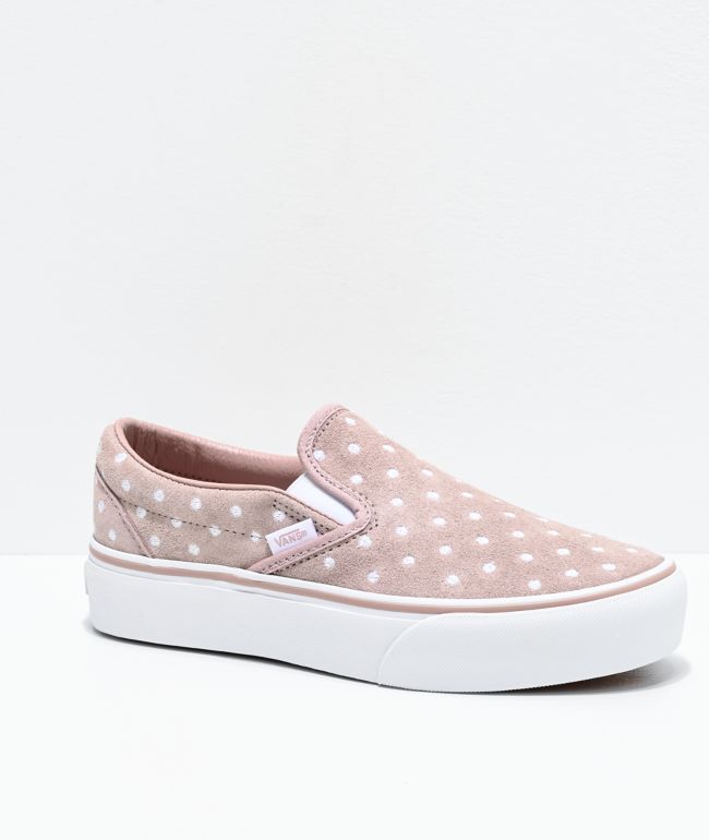 Pink polka dot vans deals