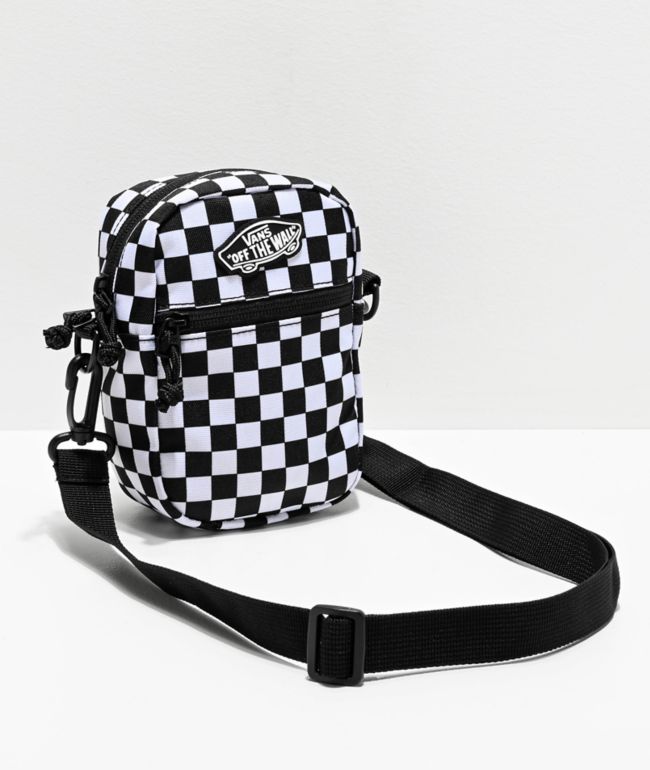vans black and white checkered bag