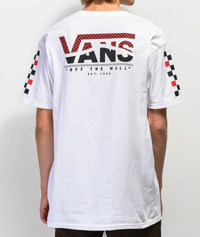Vans Striped Logo White T-Shirt | Zumiez.ca