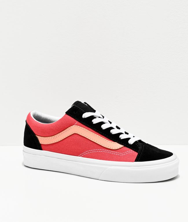 Vans Style 36 zapatos de skate en color salmón y negro Vans Style 36 zapatos de skate en color salmón y negro