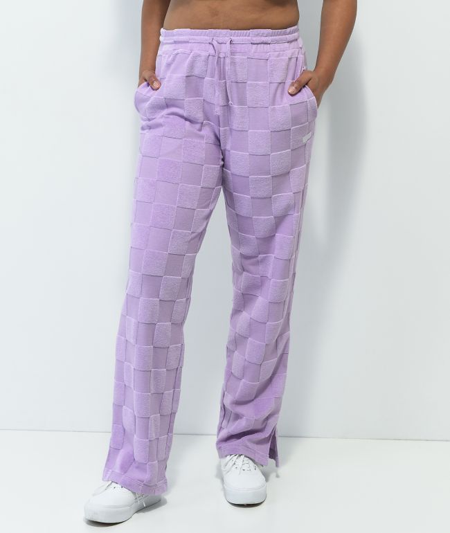 Vans Teri Lavender Checkerboard Terry Cloth Pants