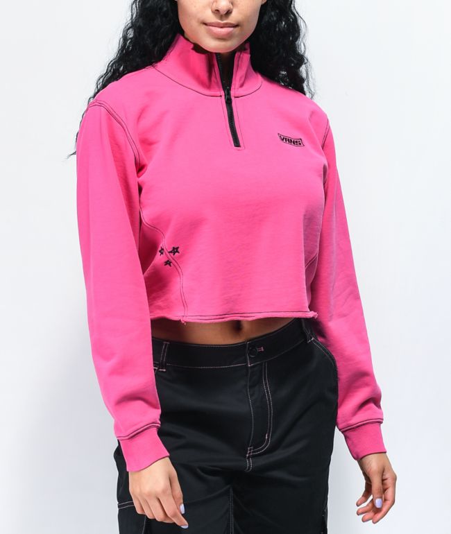 pink crop sweatshirt