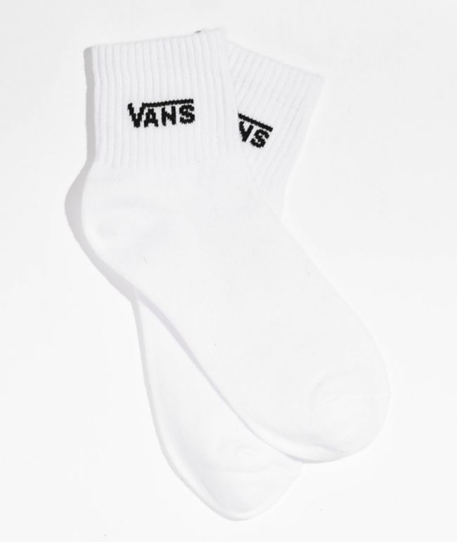 Vans White Half Crew Socks