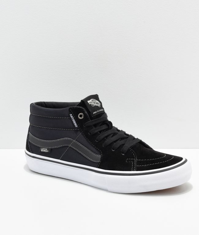 Vans x Anti-Hero Grosso SK8-Mid Pro zapatos de skate negros | Zumiez
