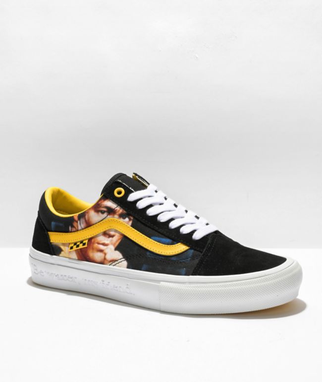 kool Merchandising Baars Vans x Bruce Lee Old Skool Bruce Lee Black & Yellow Skate Shoes