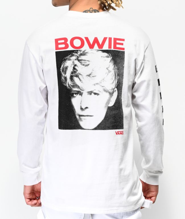 Ballena barba orden silencio Vans x David Bowie Serious White Long Sleeve T-Shirt