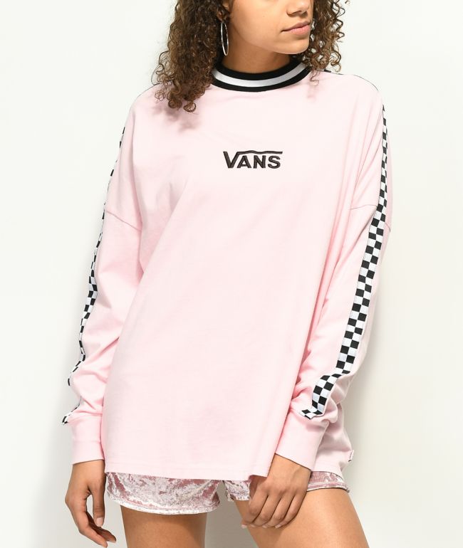 pink long sleeve vans shirt