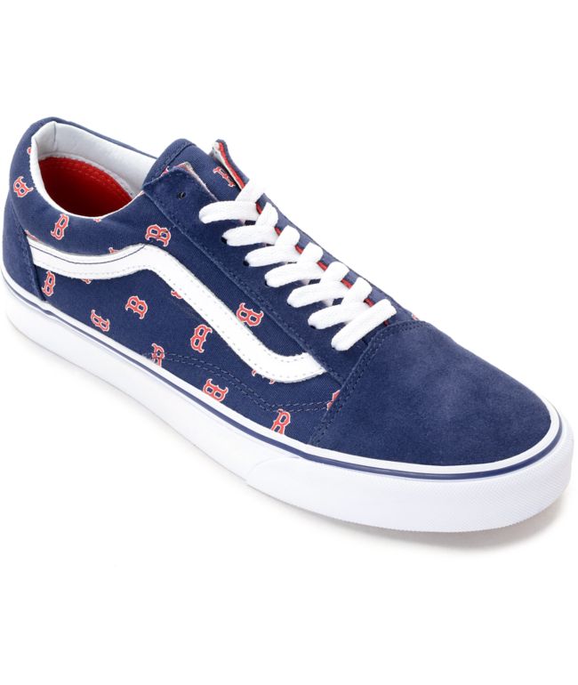 MLB Old Skool Red Sox Skate Shoes | Zumiez