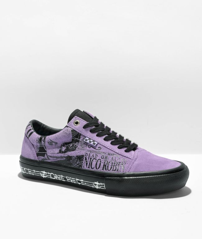 Vans x One Piece Old Skool One Piece Purple & Black Skate Shoes