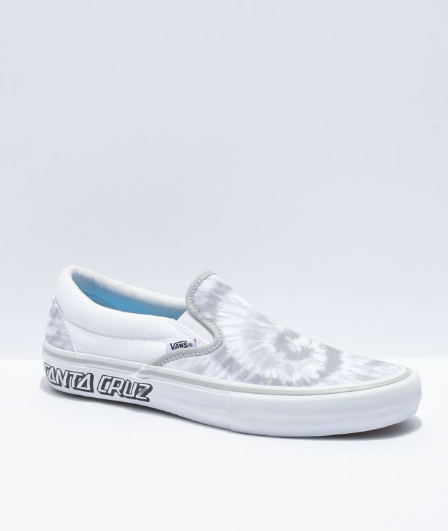 Vans x Santa Cruz Slip-On Pro White Skate Shoes