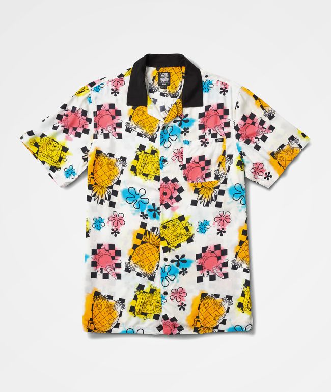 Vans x SpongeBob SquarePants Airbrush Woven Short Sleeve Button Up Shirt