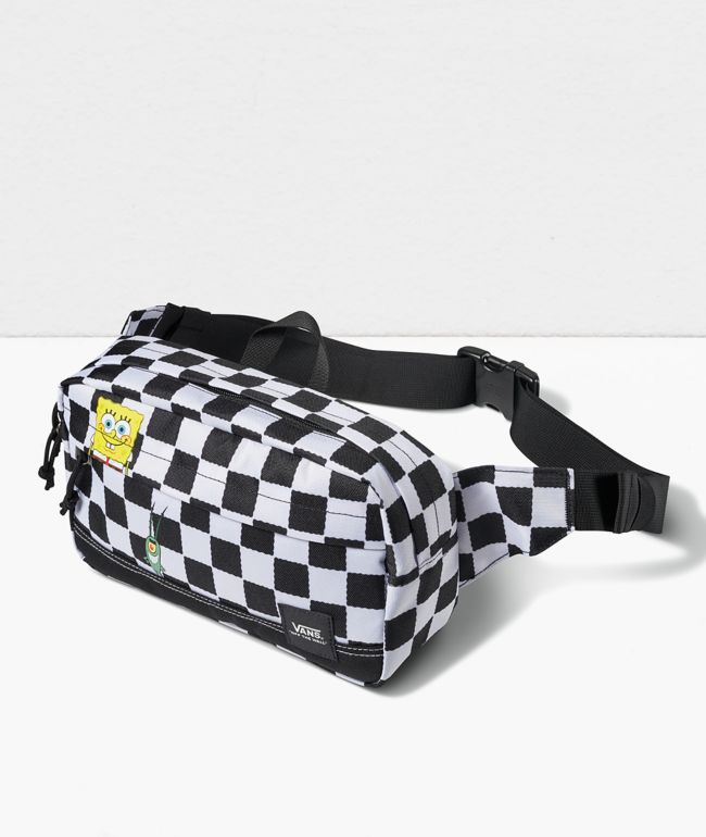 Karu Leaflet Overdraw Vans x SpongeBob SquarePants Construct Black & White Checkerboard Crossbody  Bag