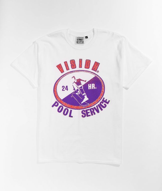 Vision Street Wear Pool Service White T-Shirt