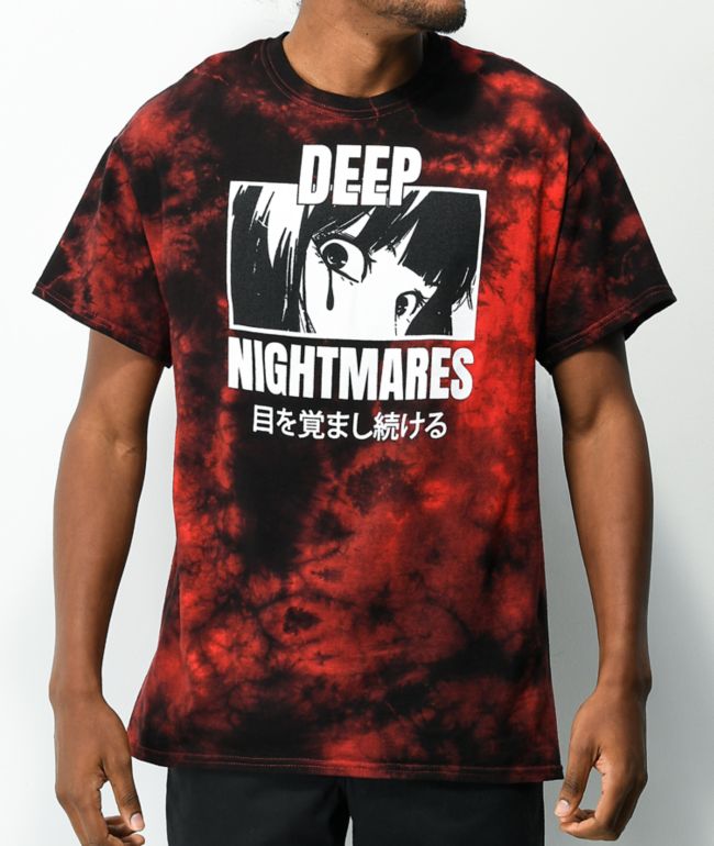 Vitriol Deep Nightmares Black & Red Tie Dye T-Shirt