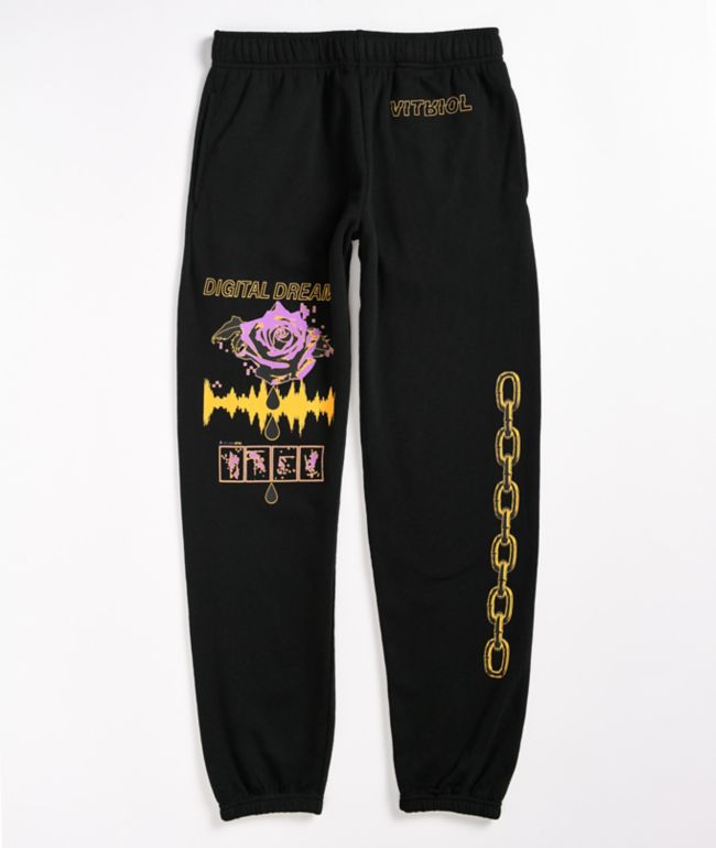 vitriol butterfly black sweatpants