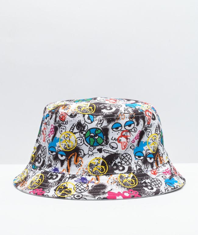 Vitriol Ghastly Graffiti & White Reversible Bucket Hat